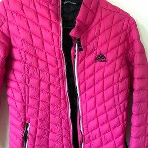 Pink rain jacket